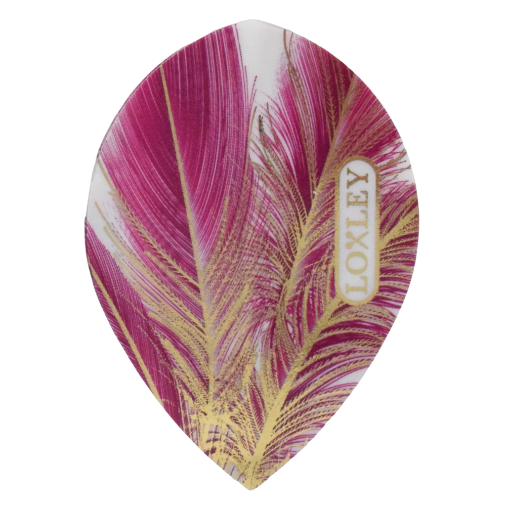 Loxley - Flights - Purple Gold Feather - 10 sets