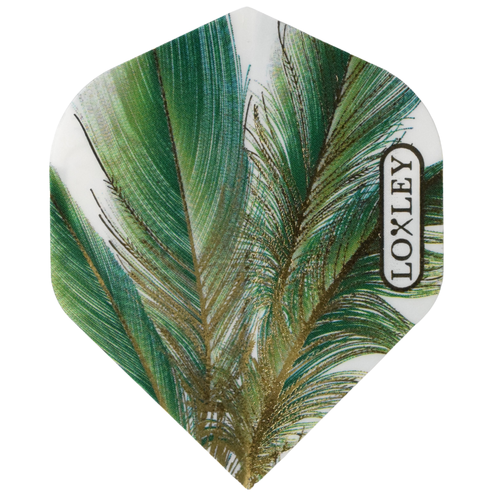 Loxley - Flights - Green Gold Feather - 10 sets